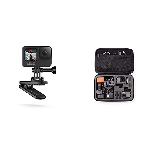 Magnetischer Drehclip - offizielles GoPro Zubehör & Amazon Basics Tragetasche für GoPro Actionkameras, Gr. L von GoPro