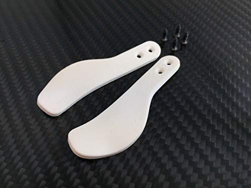 PS4 Controller Paddles „SABER CURVED-II“ inkl. Schrauben VERSCHIEDENE FARBEN (weiss glow) von GoSolid3D