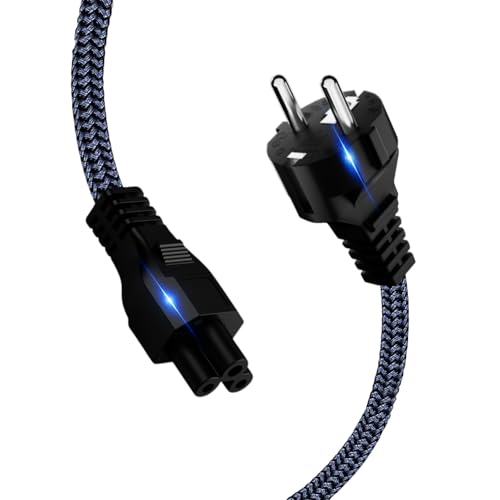 Stromkabel 3-polig 2m Netzkabel Kleeblatt Micky Maus Laptop Kabel Mit VDE Zertifiziert Nylon-Geflecht Universale Netzteil-Kabel für Dell HP Lenovo Asus Acer Laptop Ladegerät TV Drucker Projektor Stromkabel 3-polig 2m Netzkabel Kleeblatt Micky Maus Laptop Kabel Mit VDE Zertifiziert Nylon-Geflecht Universale Netzteil-Kabel für Dell HP Lenovo Asus Acer Laptop Ladegerät TV Drucker Projektor von Goalfish