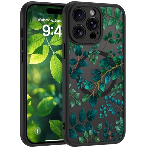 Goarshy Schutzhülle mit Blättermuster, kompatibel mit iPhone 14 Pro, niedliches grünes, helles Blumenblatt, originelles Design für Damen und Mädchen, Kameraschutz, durchscheinendes TPU, stoßfest, matt Goarshy Schutzhülle mit Blättermuster, kompatibel mit iPhone 14 Pro, niedliches grünes, helles Blumenblatt, originelles Design für Damen und Mädchen, Kameraschutz, durchscheinendes TPU, stoßfest, matt von Goarshy