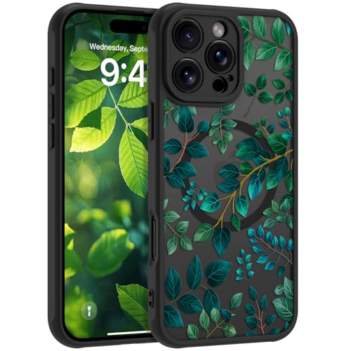 Goarshy Schutzhülle mit Blättermuster, kompatibel mit iPhone 16 Pro, niedliches grünes, helles Blumenblatt, originelles Design für Damen und Mädchen, Kameraschutz, durchscheinendes TPU, stoßfest, matt Goarshy Schutzhülle mit Blättermuster, kompatibel mit iPhone 16 Pro, niedliches grünes, helles Blumenblatt, originelles Design für Damen und Mädchen, Kameraschutz, durchscheinendes TPU, stoßfest, matt von Goarshy