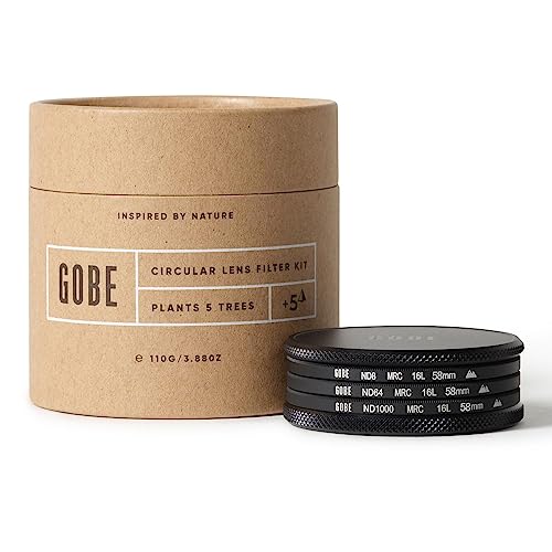 Gobe 58 mm Graufilter ND8, ND64, ND1000 - ND Filter Kit(2Peak) von Gobe