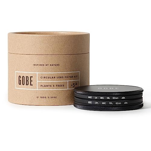 Gobe 62 mm UV Filter + Polfilter (CPL) - Filter Kit (3Peak) von Gobe