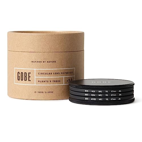 Gobe 67 mm Graufilter ND8, ND64, ND1000 - ND Filter Kit(2Peak) Black von Gobe