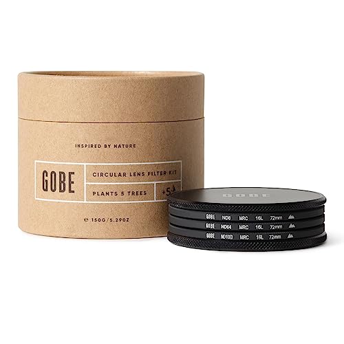 Gobe 72 mm Graufilter ND8, ND64, ND1000 - ND Filter Kit(2Peak) Black von Gobe