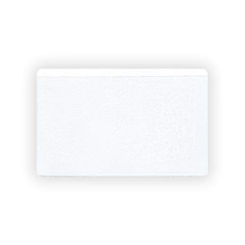 100 Stück - Selbstklebende Visitenkartentaschen/ Visitenkartenhüllen (transparent 95 x 60 mm, lange Seite offen) von Gobrecht & Ulrich