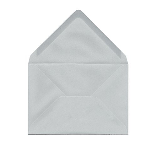 50 Stück - Briefumschläge (hellgrau / cloud grey, 11,4 x 16,2 cm, DIN C6) - passend für DIN A6 Karten von Gobrecht & Ulrich