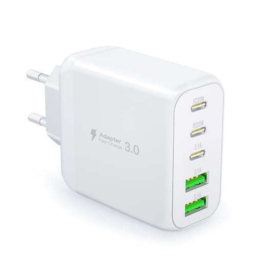 USB C Ladegerät, Gobxoici 50W 5 Port 3USB-C 2USB-A PPS GAN PD3.0 Schnellladegerät für iPhone 15 Pro 14 13 12 11 Pro Max Plus, Samsung, Google Schnellladegerät Handy Ladestecker-Weiß USB C Ladegerät, Gobxoici 50W 5 Port 3USB-C 2USB-A PPS GAN PD3.0 Schnellladegerät für iPhone 15 Pro 14 13 12 11 Pro Max Plus, Samsung, Google Schnellladegerät Handy Ladestecker-Weiß von Gobxoici