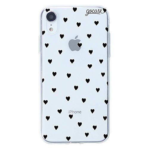 Gocase Black Hearts Hülle | Kompatibel mit iPhone XR | Transparent mit Druck | Silikon Durchsichtig TPU Schutzhülle Kratzfest Handyhülle | Schwarze Herzen Gocase Black Hearts Hülle | Kompatibel mit iPhone XR | Transparent mit Druck | Silikon Durchsichtig TPU Schutzhülle Kratzfest Handyhülle | Schwarze Herzen von Gocase