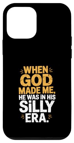 Als Gott mich erschuf, war er in seiner dummen Ära Hülle für iPhone 12 mini von God made quote