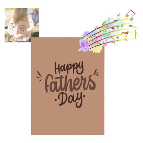 Endless Farting Vatertagskarte, 2024 neue lustige Streich-Vatertagskarte, Glitzerbomben-Streichkarte, de Vatertagskarte mit Musik, Vatertagskarte mit Glitzer (1 Stück) von Godemmio