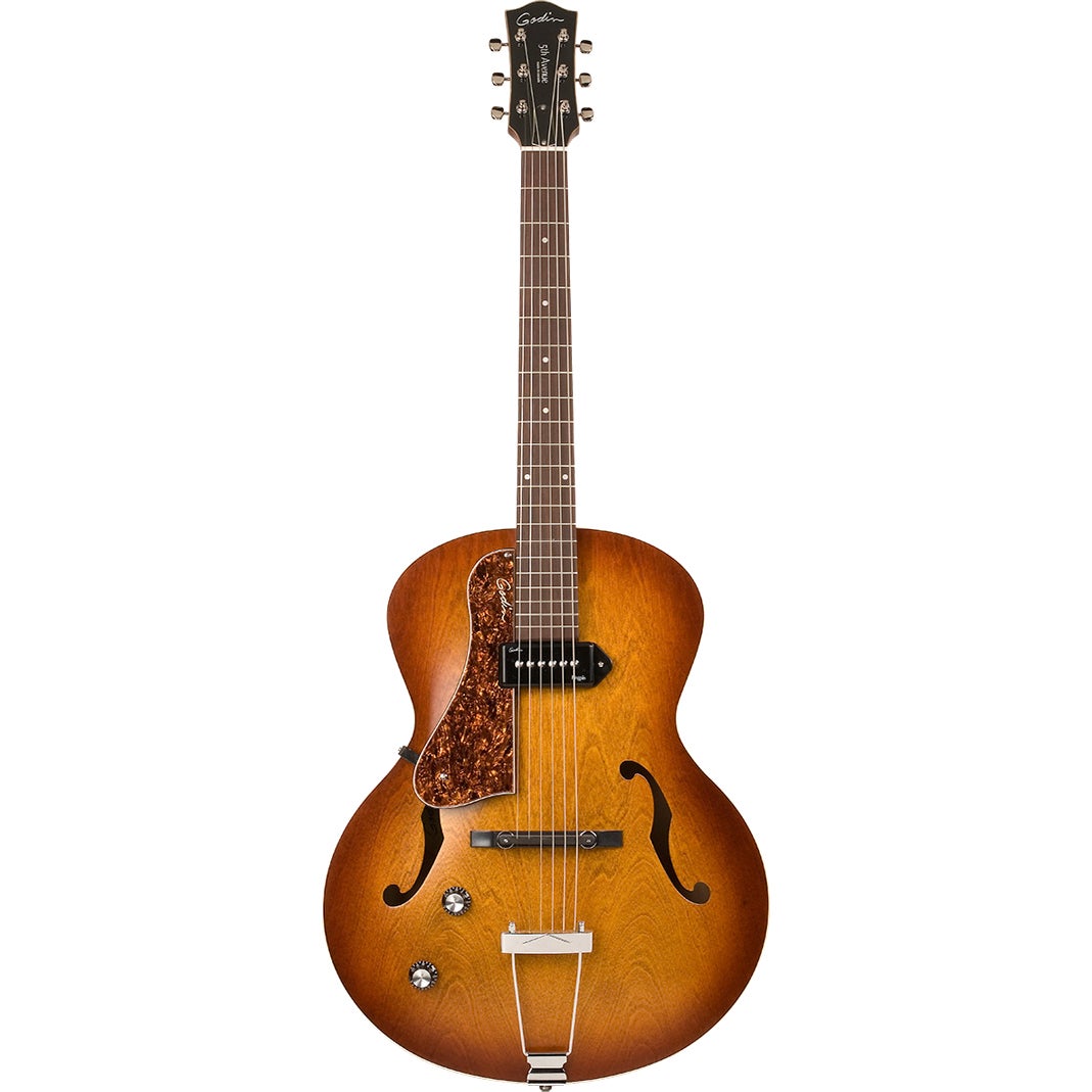 Godin 5th Avenue Kingpin P90 Cognac Burst Left Handed Left-Handed Semi-Acoustic Guitar Godin 5th Avenue Kingpin P90 Cognac Burst Left Handed Left-Handed Semi-Acoustic Guitar von Godin