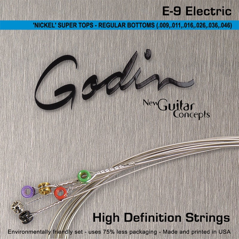 Godin E-9 Electric .009-.046 Nickel Super Tops Regular Bottoms Godin E-9 Electric .009-.046 Nickel Super Tops Regular Bottoms von Godin