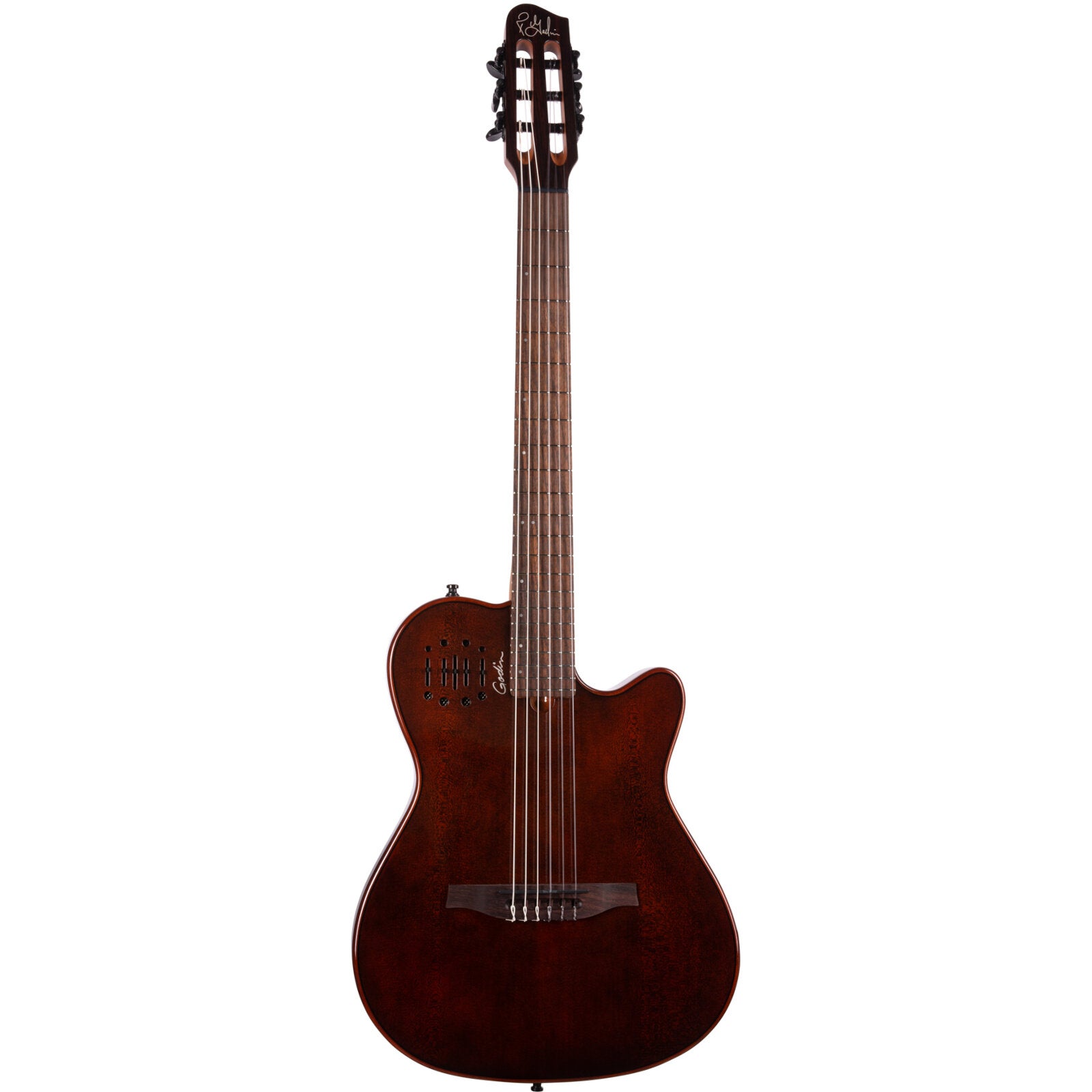 Godin Multiac Mundial Kanyon Burst Electro-Acoustic Classical Guitar with Gig Bag Godin Multiac Mundial Kanyon Burst Electro-Acoustic Classical Guitar with Gig Bag von Godin
