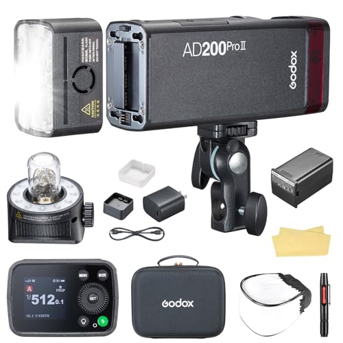 GODOX AD200Pro II AD200ProII Outdoor Flash Speedlight Strobe 200Ws 2.4G TTL Blitzgerät, 500 Blitze mit voller Leistung Taschenblitzgerät für Canon,Sony,Nikon,Fuji,Olympus,Panasonic(AD200Pro Upgraded) GODOX AD200Pro II AD200ProII Outdoor Flash Speedlight Strobe 200Ws 2.4G TTL Blitzgerät, 500 Blitze mit voller Leistung Taschenblitzgerät für Canon,Sony,Nikon,Fuji,Olympus,Panasonic(AD200Pro Upgraded) von Godox