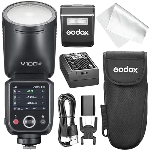 GODOX Blitz V100 C Kamera Blitz für Canon EOS, V100C 100W Touchscreen Speedlite, TTL HSS 1/8000s Sync Blitzgeräte, Kompatibel mit Canon R6 Mark II, R10, R7, R5, R6, RP, 5D Mark IV, 6D Mark II GODOX Blitz V100 C Kamera Blitz für Canon EOS, V100C 100W Touchscreen Speedlite, TTL HSS 1/8000s Sync Blitzgeräte, Kompatibel mit Canon R6 Mark II, R10, R7, R5, R6, RP, 5D Mark IV, 6D Mark II von Godox