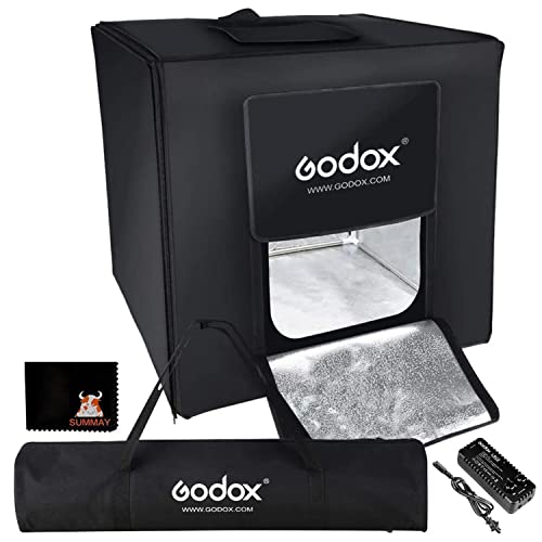 GODOX LSD60 Mini LED Fotostudio 60 x 60 x 60 cm mit 2 Stück LED Lampenband Leistung 60 W 12000 ~ 14000 Lumen für Makro und Produktfotografie (LSD60) von Godox