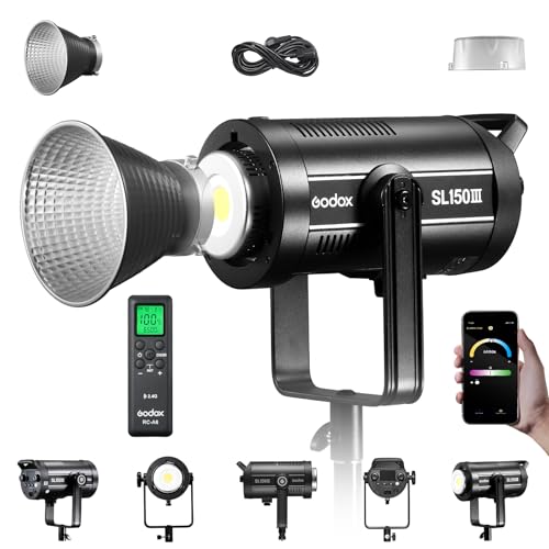 GODOX SL150III LED VideoLeuchte,SL150W Bowens-Mount Tageslicht-ausgeglichene kontinuierliche Beleuchtung mit 8 FX-Effekt,für Fotografie Fotostudio (SL150III) von Godox