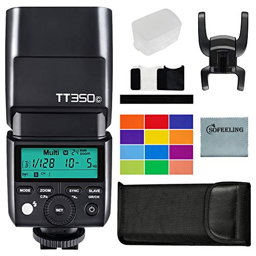 GODOX TT350C Speedlite Blitzgerät 2,4G HSS 1/8000s GN36 TTL Blitz Kamerablitz für Canon EOS 5D Mark III 80D 7D 760D 60D 600D 30D 100D 1100D DSLR Kamera (TT350C) von Godox
