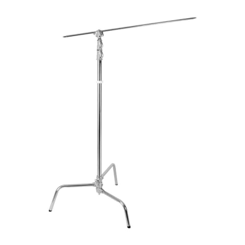 Godox 270CS, C-Ständer mit Arm, Griffkopf und abnehmbarem Turtle-Basis (22 cm, Silber), KSA Version mit KSA Garantieunterstützung von Godox