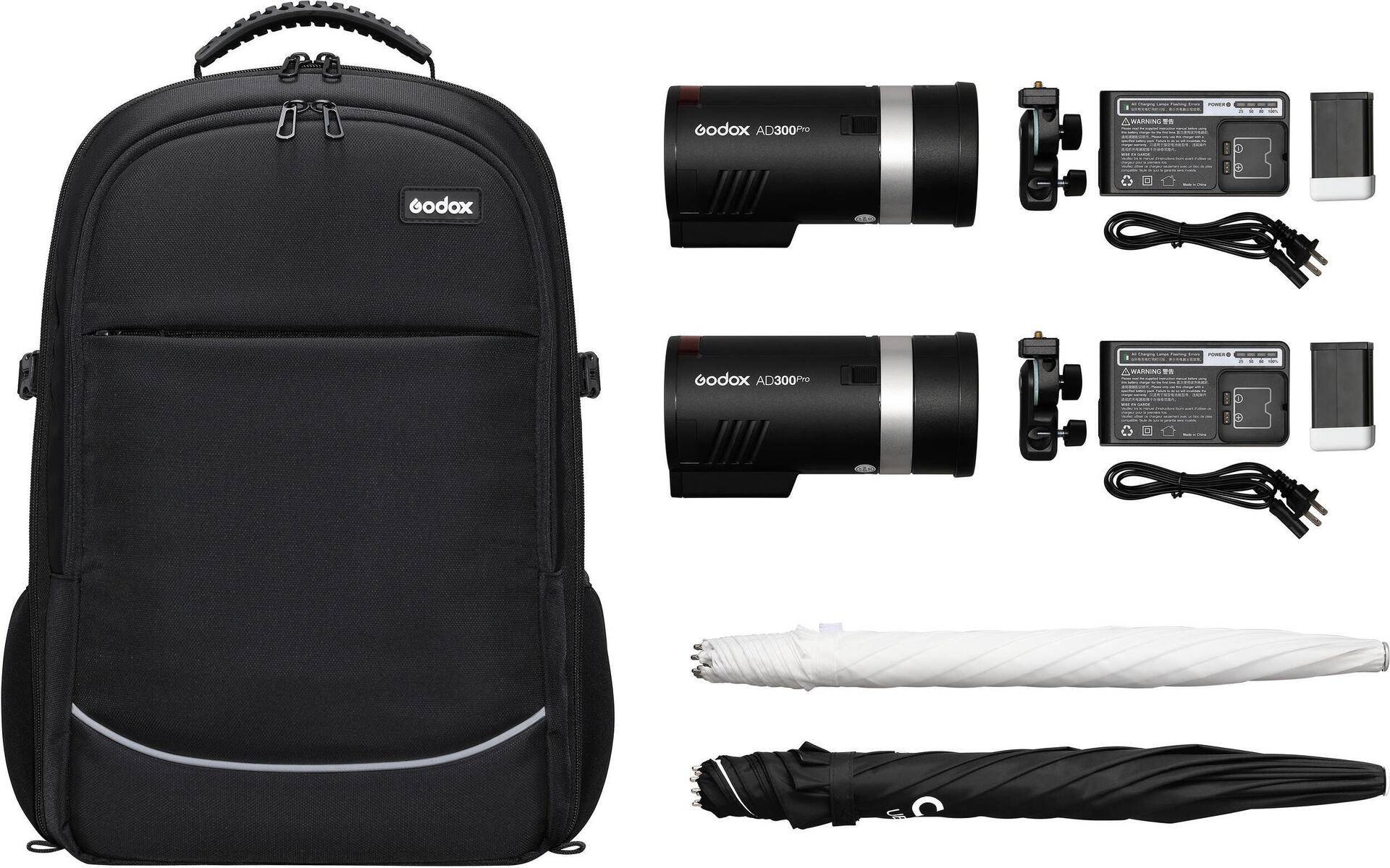 Godox AD300 PRO TTL Kit Camcorder-Blitzlicht Schwarz (AD300Pro KIT) von Godox