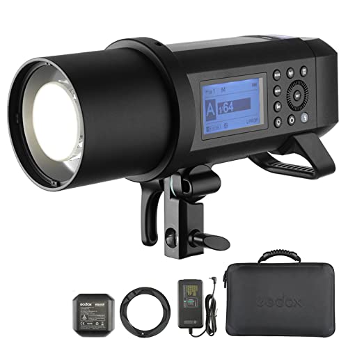 Godox AD400Pro All-in-One Blitzlicht für den Außenbereich, 400W 2,4 G TTL Tragbares Speedlite mit Akku und AC/DC-Stromversorgung mit Bowens Mount und Godox Mount Godox AD400Pro All-in-One Blitzlicht für den Außenbereich, 400W 2,4 G TTL Tragbares Speedlite mit Akku und AC/DC-Stromversorgung mit Bowens Mount und Godox Mount von Godox