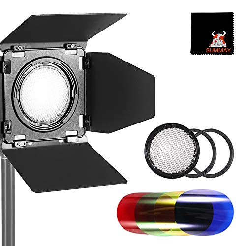 Godox BD-08 Barn Dorr Scheunentor Reflektor mit Vier Flügeln und Vier Farbfiltern für Godox AD400Pro AD400 (BD-08) von Godox