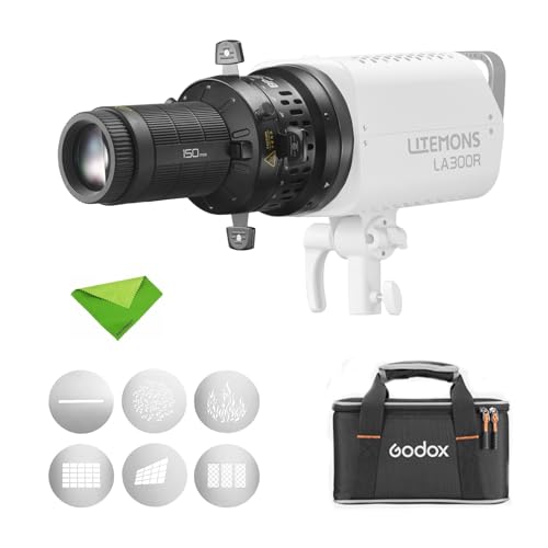 Godox BP150 Kit-LED-Projektionsbefestigung, 150-mm-Objektiv, EF-Objektivhalterung, BP-SE für Flache Kopfbowens Videolichter für Godox LA150R, LA200R, LA300R, LA300BI von Godox