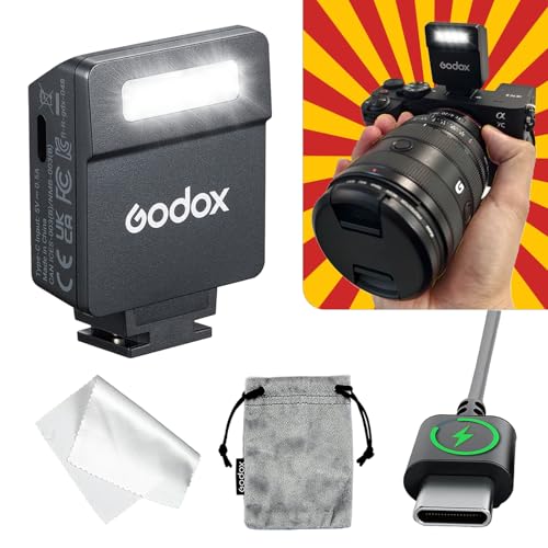 Godox Blitz iM22 Mini Kamera Blitzgerät, Manueller Blitzlicht Speedlite, 5 Leistungsstufen, 440 Blitze bei voller Leistung, Flash Kompatibel mit Ricoh GR III RG iii X, Canon Sony Nikon Fujifilm Pentax von GODOX