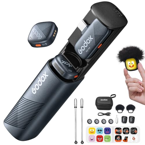 Godox Cube-SC Mini Lavalier Kabelloses Mikrofon, USB C Mikrofon mit Ladekoffer Lange Akkulaufzeit 30H, 2.4GHz Kabellose 300m Stabile Übertragung, Mikrofon für iPhone 15 und Android Handy Godox Cube-SC Mini Lavalier Kabelloses Mikrofon, USB C Mikrofon mit Ladekoffer Lange Akkulaufzeit 30H, 2.4GHz Kabellose 300m Stabile Übertragung, Mikrofon für iPhone 15 und Android Handy von Godox