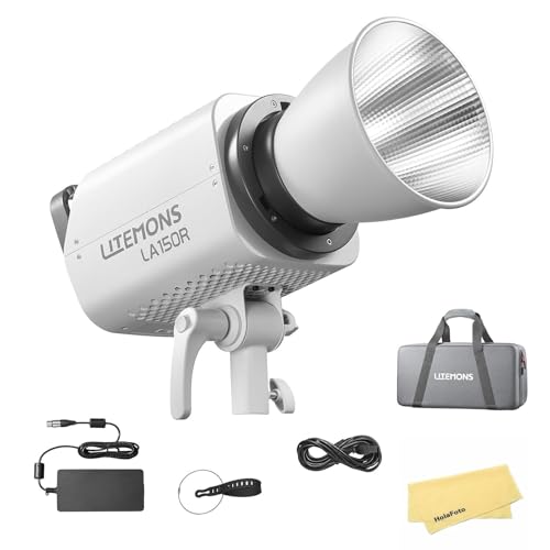 Godox LA150R Vollfarb-RGB-LED-Videoleuchte, Einstellbare 1800–10000 K CCT, Hoher CRI/TLCI 95 mit 14 Lichteffekten, -20 °C bis 40 °C Betrieb, Kompakt und Leicht für Videoaufnahmen und Live-Streaming von Godox