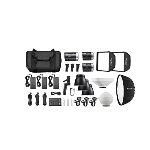 Godox ML-KIT1 ML60 & ML30 Dreifach-Lichtset, Monolight Trio für Kreative Lichtgestaltung - Tageslicht 5600K - Inkl. Zubehör Godox ML-KIT1 ML60 & ML30 Dreifach-Lichtset, Monolight Trio für Kreative Lichtgestaltung - Tageslicht 5600K - Inkl. Zubehör von Godox