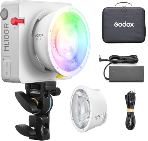 Godox ML100R RGB LED Videoleuchte 100W CCT 1800K-10000K mit APP-Steuerung, 14 kreative Effekte Godox ML100R RGB LED Videoleuchte 100W CCT 1800K-10000K mit APP-Steuerung, 14 kreative Effekte von Godox