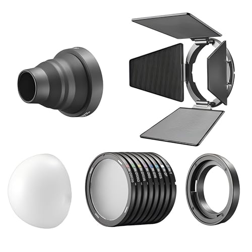 Godox Magnetic Mounting Kit für MS60Bi, MS60R, RS60R, RS60Bi LED-Leuchten & Rundkopfblitze V100, V1 Pro, AD100 Pro, Inklusive Lichtblenden, Diffusoren und Snoot Godox Magnetic Mounting Kit für MS60Bi, MS60R, RS60R, RS60Bi LED-Leuchten & Rundkopfblitze V100, V1 Pro, AD100 Pro, Inklusive Lichtblenden, Diffusoren und Snoot von Godox