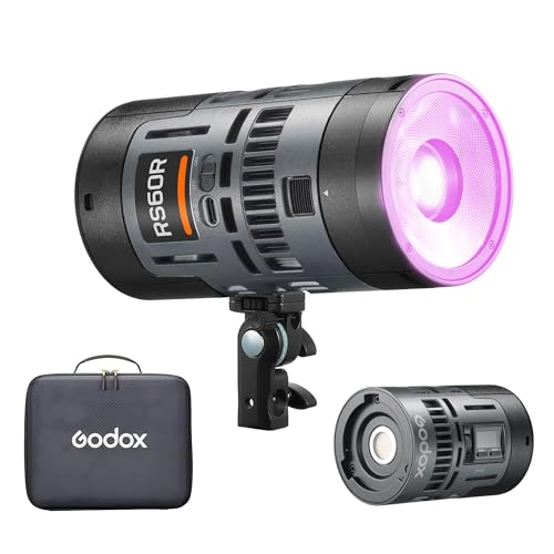 Godox RS60R RGB LED Videoleuchte 60W CCT 1800K-10000K Integrierte APP-Steuerung Unterstützung RDM DMX CRI 95+ von Godox
