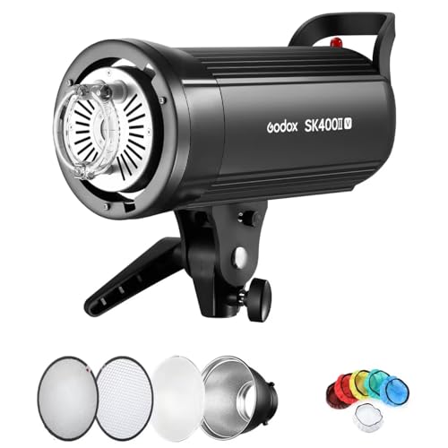 Godox SK400II-V 400ws Flash Studio Strobe Kit 5600 ± 200 K mit LCD Panel 2,4 G Wireless X-System mit Bowens-Halterung LED-Einstelllampe für Studiofotografie, Porträtfotografie, Werbefotografie Godox SK400II-V 400ws Flash Studio Strobe Kit 5600 ± 200 K mit LCD Panel 2,4 G Wireless X-System mit Bowens-Halterung LED-Einstelllampe für Studiofotografie, Porträtfotografie, Werbefotografie von Godox
