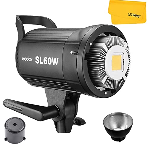 Godox SL-60W SL60W 60W 5600K Weiß LED Videoleuchte mit Deutsches Bedienungsanleitung für Videoaufzeichnung, Hochzeit,Außenaufnahmen (SL60W) von Godox