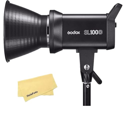 Godox SL100D LED-Videoleuchte,100W 5600K 32100Lux @1M CRI 96+TLCI 97+ Dauerlicht mit Bowens-Halterung,8 FX-Effekte 0-100% Helligkeit Studioleuchte mit 1.6 kg Gewicht, Mehrere Steuerungsmethoden Godox SL100D LED-Videoleuchte,100W 5600K 32100Lux @1M CRI 96+TLCI 97+ Dauerlicht mit Bowens-Halterung,8 FX-Effekte 0-100% Helligkeit Studioleuchte mit 1.6 kg Gewicht, Mehrere Steuerungsmethoden von Godox