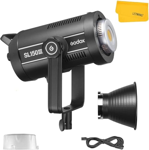 Godox SL150WIII SL150III SL-150WIII LED-Licht, 160 W, 5600 K, CRI 96, TLCI 97, 8 FX-Effekte, Silent-Modus, App-Unterstützung, Bowens Mount Light für Filmaufnahmen, Outdoor-Aufnahmen von Godox