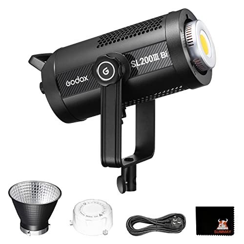 Godox SL200IIIBi 215W LED-Videoleuchte, 2800K-6500K Dual-Farbtemperatur, CRI96 TLCI97, 0%-100% Helligkeitsanpassung, APP-Steuerung, Bowens-Halterung, Geeignet für Studio, Stillleben, Videoaufnahmen Godox SL200IIIBi 215W LED-Videoleuchte, 2800K-6500K Dual-Farbtemperatur, CRI96 TLCI97, 0%-100% Helligkeitsanpassung, APP-Steuerung, Bowens-Halterung, Geeignet für Studio, Stillleben, Videoaufnahmen von Godox