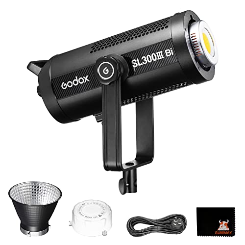 Godox SL300IIIBi 330W LED-Videoleuchte, 2800K-6500K Dual-Farbtemperatur, CRI96 TLCI97, 0%-100% Helligkeitsanpassung, APP-Steuerung, Bowens-Halterung, Geeignet für Studio, Stillleben, Videoaufnahmen Godox SL300IIIBi 330W LED-Videoleuchte, 2800K-6500K Dual-Farbtemperatur, CRI96 TLCI97, 0%-100% Helligkeitsanpassung, APP-Steuerung, Bowens-Halterung, Geeignet für Studio, Stillleben, Videoaufnahmen von Godox