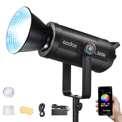 Godox SL300R RGB LED Videolicht 310W 2.4G Wireless,CCT 2500K-10000K CRI≥96 TLCI≥96 14 FX-Effekte Bowens Mount Studiolicht für Fotografie,Porträt,Interview Beleuchtung Godox SL300R RGB LED Videolicht 310W 2.4G Wireless,CCT 2500K-10000K CRI≥96 TLCI≥96 14 FX-Effekte Bowens Mount Studiolicht für Fotografie,Porträt,Interview Beleuchtung von Godox