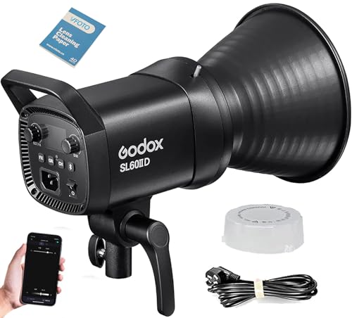 Godox SL60II-D LED Video Licht Weiß Tageslicht Kontinuierliches Licht Neue APP Steuerung mit 8-FX Effekten Kompatibel für Neugeborene Fotografie, Porträt, Interview Beleuchtung, Video Filming Godox SL60II-D LED Video Licht Weiß Tageslicht Kontinuierliches Licht Neue APP Steuerung mit 8-FX Effekten Kompatibel für Neugeborene Fotografie, Porträt, Interview Beleuchtung, Video Filming von Godox