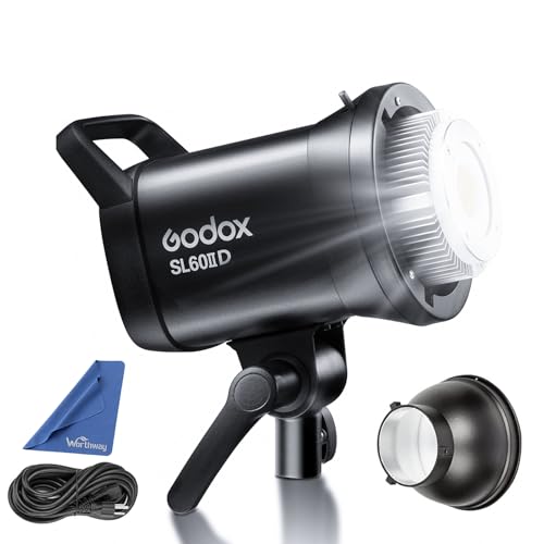 Godox SL60W Upgrade SL60IID LED-Video-Licht – 5600 ± 300 K, drahtlose Helligkeit, 433 MHz Gruppierungssystem, für Videodreh, Fotografie von Godox