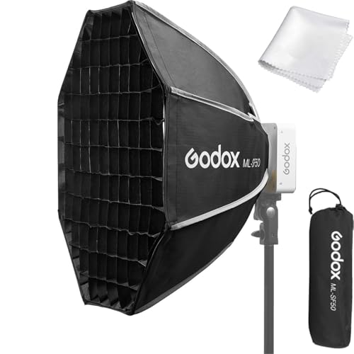 Godox ML-SF50 Octagon Softbox, 50cmX50cm, GODOX Mount SoftBox für Godox Licht ML100R, ML100Bi, ML60IIBi, ML60Bi, ML60, ML30Bi, ML30 LED Video Light usw Godox ML-SF50 Octagon Softbox, 50cmX50cm, GODOX Mount SoftBox für Godox Licht ML100R, ML100Bi, ML60IIBi, ML60Bi, ML60, ML30Bi, ML30 LED Video Light usw von Godox