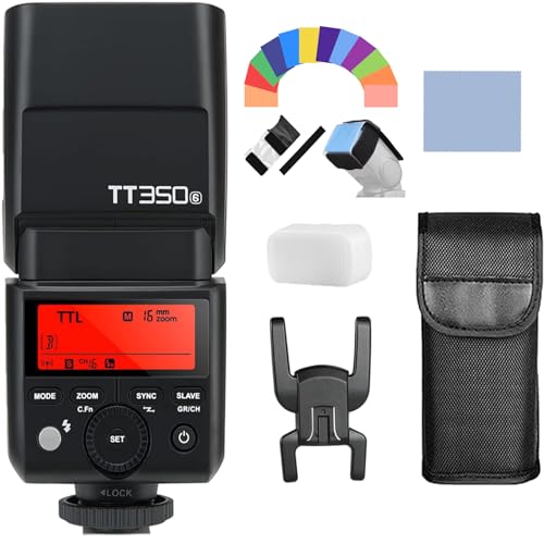Godox TT350S TTL Kamerablitz Speedlite 2.4G Wireless 1 / 8000S HSS GN36 Blitzgerät für Sony A7RII A7R A58 A99 ILCE6000L A77II RX10 DSLR Camera von Godox