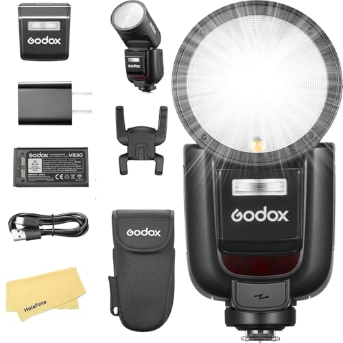 Godox V1 Pro S V1Pro S Runden Kopf Kamera Blitz für Sony Blitzgerät Speedlite Speedlight,76 Ws 2,4 G TTL 1/8000 HSS, 500 Blitze mit voller Leistung,1,3 s Wiederaufladezeit, 2980 mAh Lithium-Ionen-Akku Godox V1 Pro S V1Pro S Runden Kopf Kamera Blitz für Sony Blitzgerät Speedlite Speedlight,76 Ws 2,4 G TTL 1/8000 HSS, 500 Blitze mit voller Leistung,1,3 s Wiederaufladezeit, 2980 mAh Lithium-Ionen-Akku von Godox