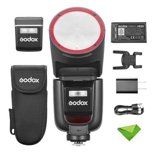 Godox V1 V1Pro S U Blitz für Sony-Kamera TTL-Blitzgerät, 1/8000 HSS 500 Blitze mit voller Leistung, 1,3 s Wiederaufladezeit, 2,4 G kabellos mit externem Blitz SU-1 für Sony-Kameras von GODOX