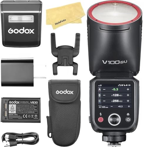Godox V100S V100 S Rundkopf Kamerablitz für Sony Kamerablitz Flash Speedlite Speedlight,100Ws 2.4G TTL1/8000 HSS,400 Full Power Flashes,7.2V/2980mAh Li-ion Battery,1.7s Recycle Time,LED Modeling Lamp Godox V100S V100 S Rundkopf Kamerablitz für Sony Kamerablitz Flash Speedlite Speedlight,100Ws 2.4G TTL1/8000 HSS,400 Full Power Flashes,7.2V/2980mAh Li-ion Battery,1.7s Recycle Time,LED Modeling Lamp von GODOX