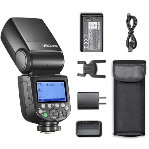 Godox V860III-F Blitz für Fujifilm Fuji Kamerablitz Speedlite 7.2V/2600mAh, TTL 2.4G Wireless HSS 1/8000 1.5s Recycle Time und 480 Full Power 10 Stufen LED-Einstelllicht (Upgrade V860II-F) von Godox
